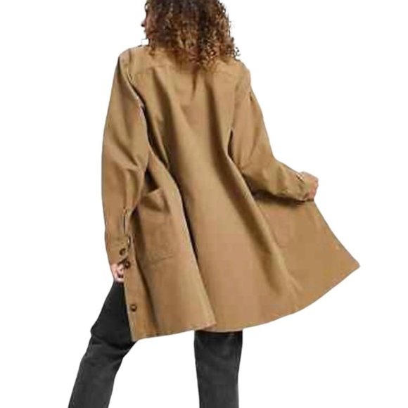 VANS Women's Size VN0A4SB6DZ9 Drill Long Chore Brown Jacket Cotton Contemporary - Picture 5 of 6